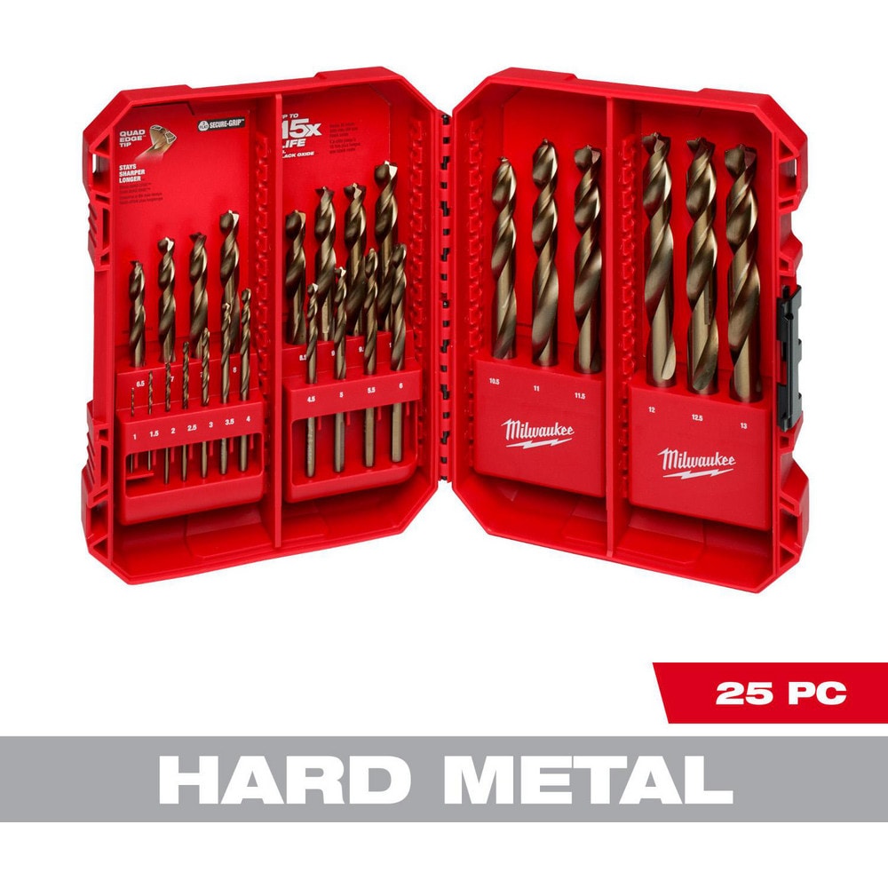 Milwaukee Tool 48-89-2531 Drill Bit Sets; Drill Bit Set Type: Hex Shank Drill Bits ; Tool Material: Titanium ; Shank Type: Hex Shank; Straight ; Coating/Finish: (TiN) ; Point Type: Standard; Straight Image