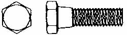 Value Collection R52001140 Hex Head Bolt: 5/16-18, 2-1/2" Length Under Head, Steel, Grade 2 Image