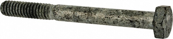 Hex Head Bolt: 1/4-20, 2-1/2" Length Under Head, Steel, Grade 2