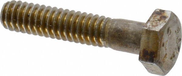 Hex Head Bolt: 1/4-20, 1-1/4" Length Under Head, Steel, Grade 2