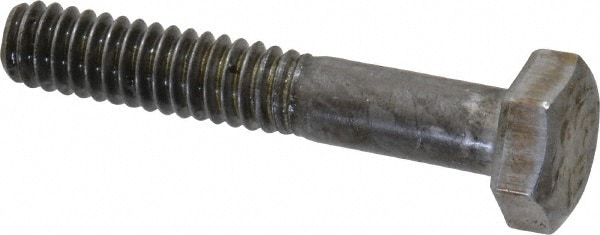 Hex Head Bolt: 1/4-20, 1-1/2" Length Under Head, Steel, Grade 2