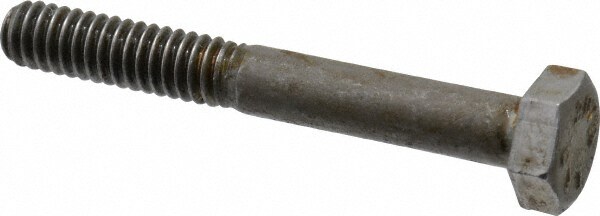 Hex Head Bolt: 1/4-20, 2" Length Under Head, Steel, Grade 2