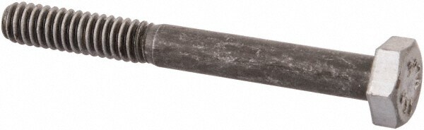 Hex Head Bolt: 1/4-20, 2-1/4" Length Under Head, Steel, Grade 2