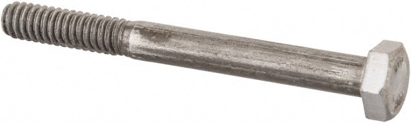 Hex Head Bolt: 1/4-20, 2-1/2" Length Under Head, Steel, Grade 2