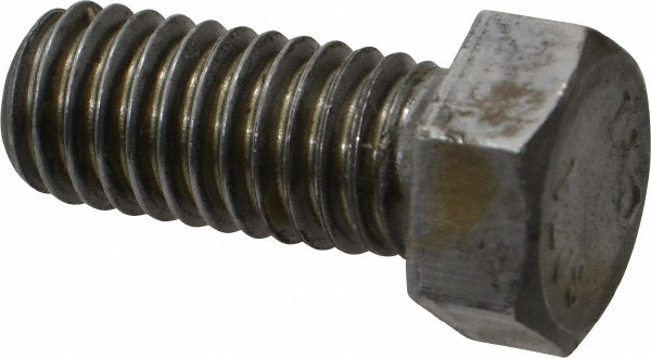 Value Collection LCSA0440100CP Hex Head Bolt: 7/16-14, 1" Length Under Head, Steel, Grade 2 Image
