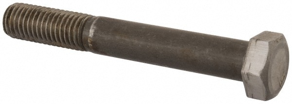 Hex Head Cap Screw: 5/8-11 x 4-1/2", Grade 2 Steel, Uncoated
