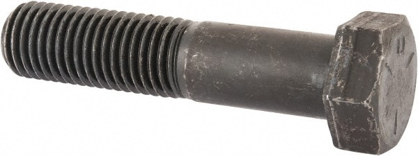Hex Head Cap Screw: 7/8-9 x 4", Grade 2 Steel, Uncoated