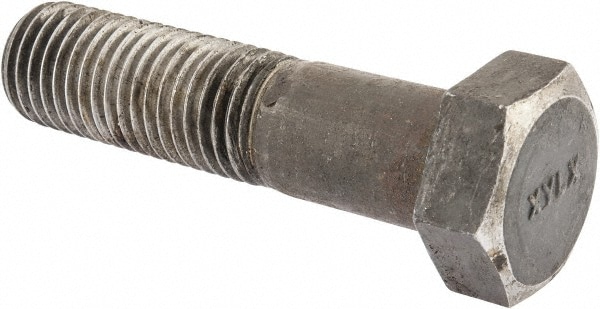 Hex Head Cap Screw: 1-8 x 4", Grade 2 Steel, Uncoated