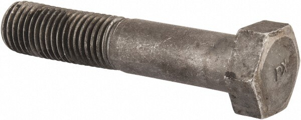 Hex Head Cap Screw: 1-8 x 5", Grade 2 Steel, Uncoated