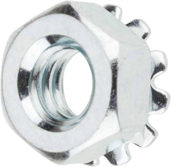 Pre-Assembled External Tooth Washer & Nut Quantity: 2000 Zinc and Bake Hex Keps Nuts 1/4-20 K Lock Nuts Steel External Lock Washer 
