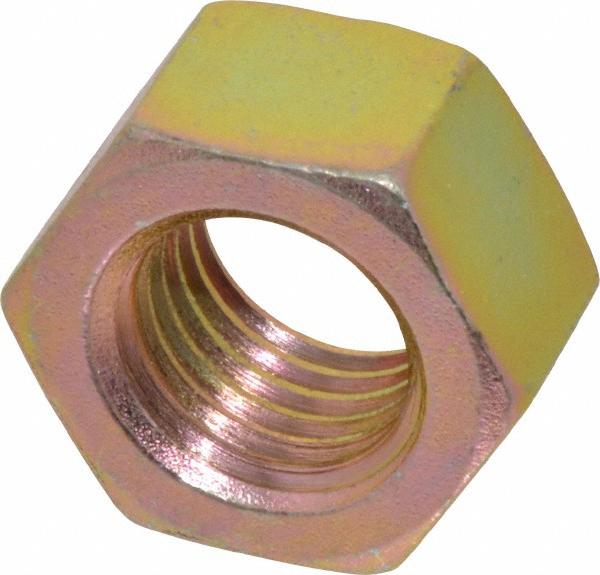 20pc 1-8 Grade 8 Hex Finish Nuts – Yellow Zinc, Coarse Thread, Lexar Industrial