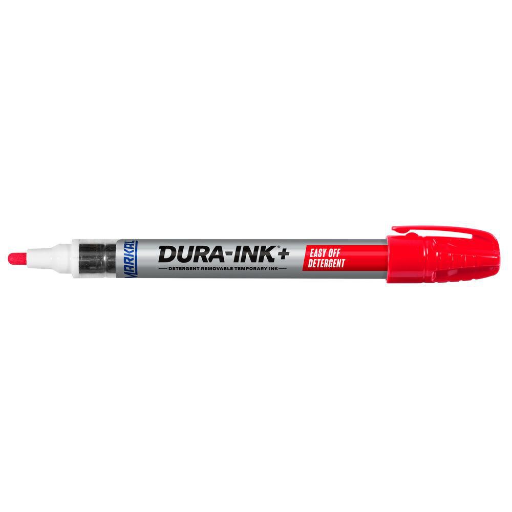 Removable temporary ink markers that are specially formulated with industrial ink that is easily removed with detergent.