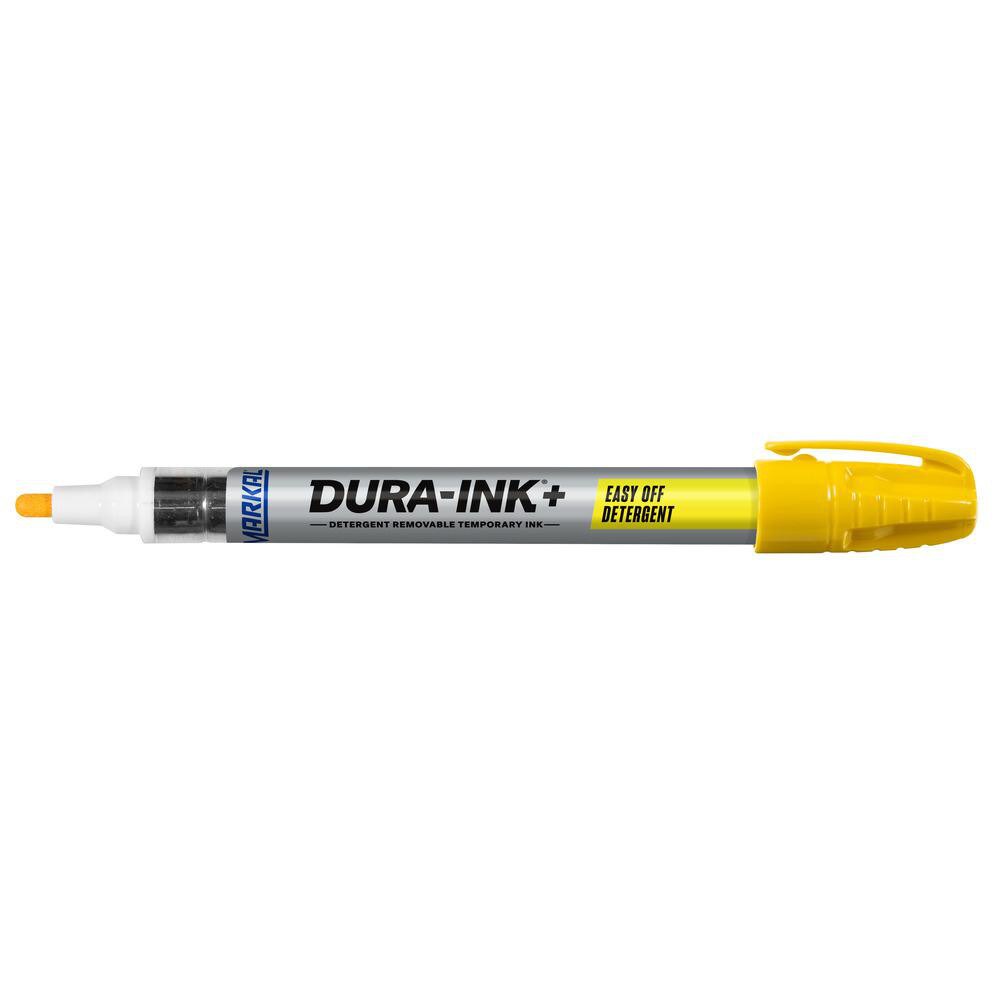 Removable temporary ink markers that are specially formulated with industrial ink that is easily removed with detergent.