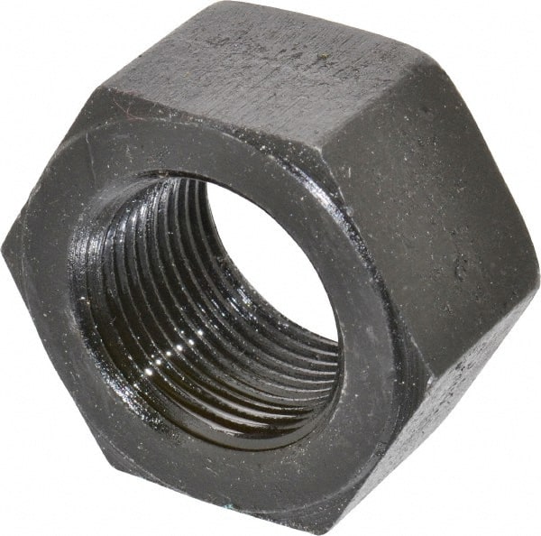 Course Steel Hex Nut 1 1/2" 6 TPI RH Thread 2 1/4" Wide 1 1/4" Thick NC 153Q 