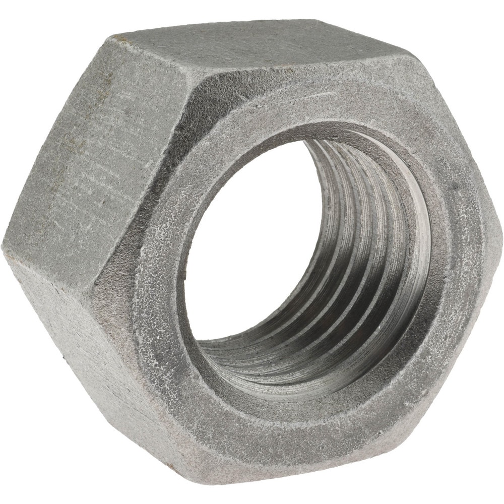 Hex Nut: 1-3/4 - 5, Grade 2 & Grade A Steel, Uncoated