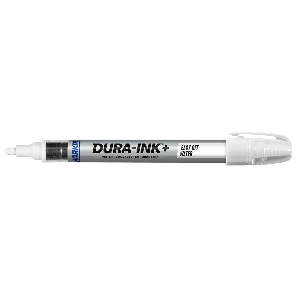 Temporary ink marker that easily removes with water from non-porous surfaces.