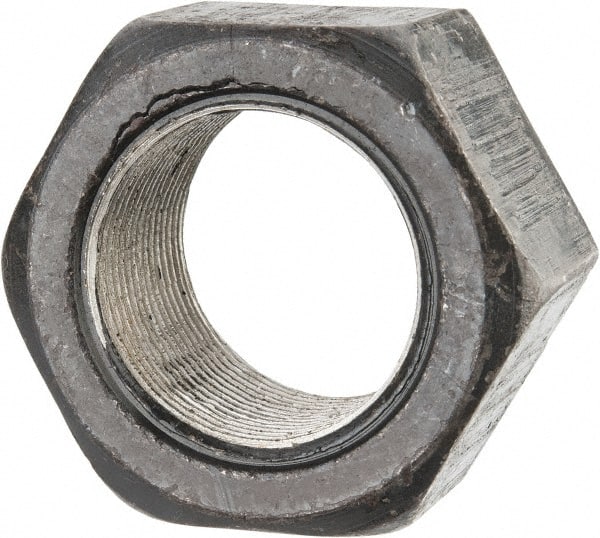 Fabory U11071.112.0001 1-1/8"-12 Grade 5 Plain Finish Carbon Steel Jam Hex Nut 