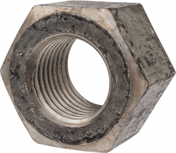 Hex Nut: 2 - 4-1/2, Grade 2 Steel, Uncoated