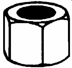 Value Collection AHHN100FP 1-14 UNF Steel Right Hand High Hex Nut Image