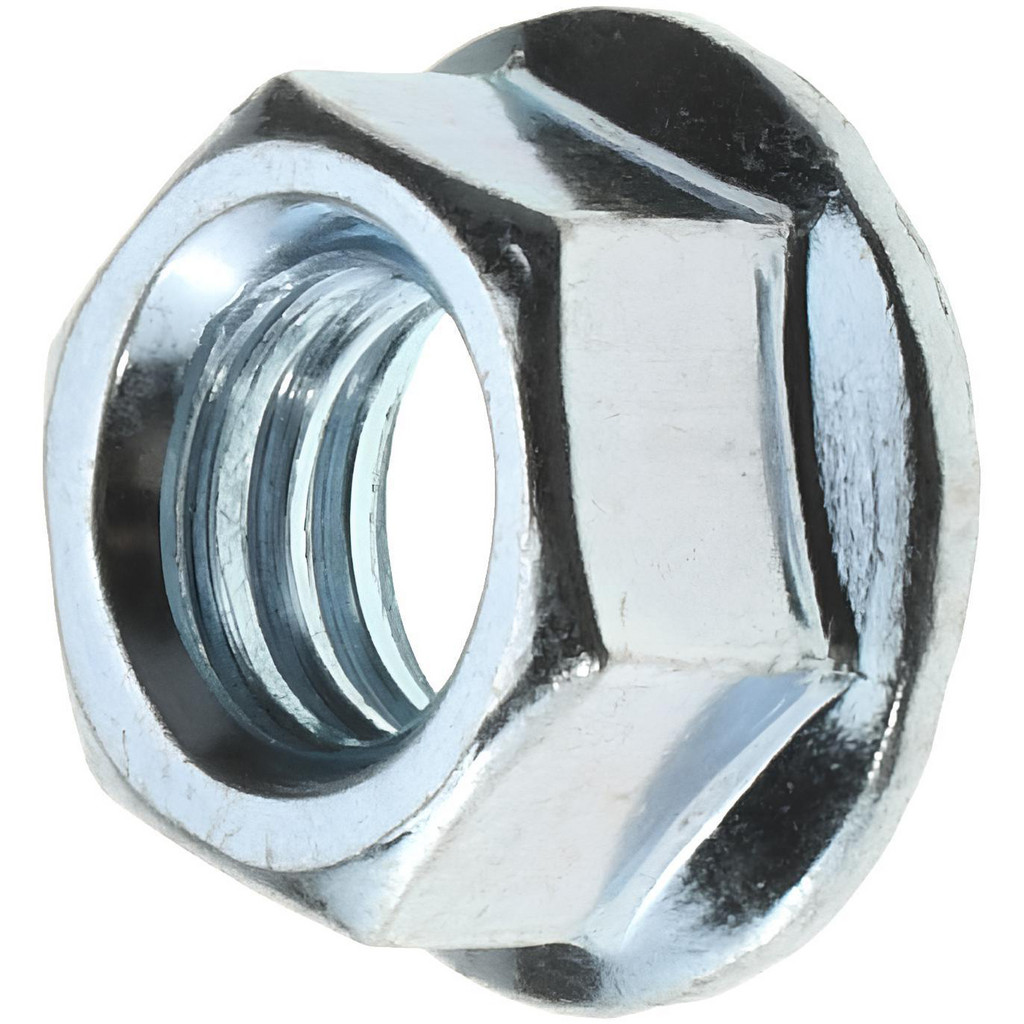 thumbnail image 2 of 400-Pack Serrated Flange Lock Nuts 3/8-16 - Zinc Plated Steel, Hex Drive 9/16", Lexar Industrial Bulk Fasteners 2 of 11