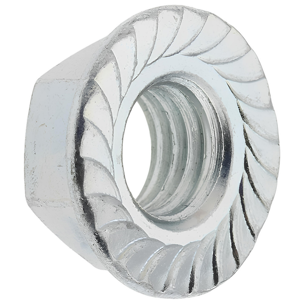 1/2-13, 1.031" Flange Diam, Serrated Flange Nut