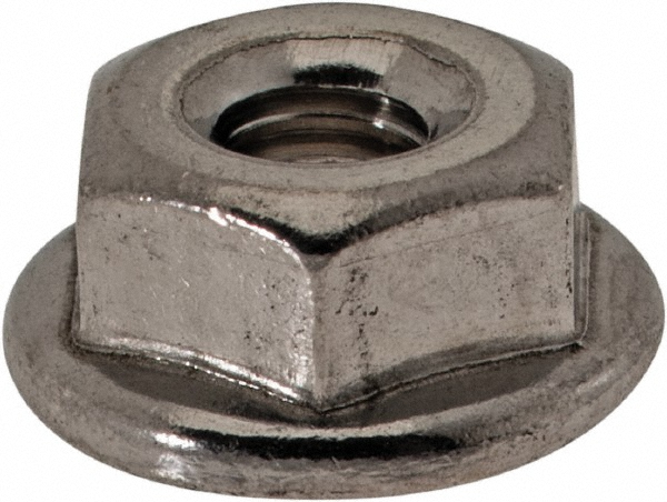 #8-32, 15/32" Flange Diam, Serrated Flange Nut