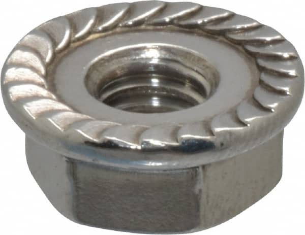 10-32 Stainless Steel Flange Nuts Serrated Base Lock Anti Vibration Qty 10 