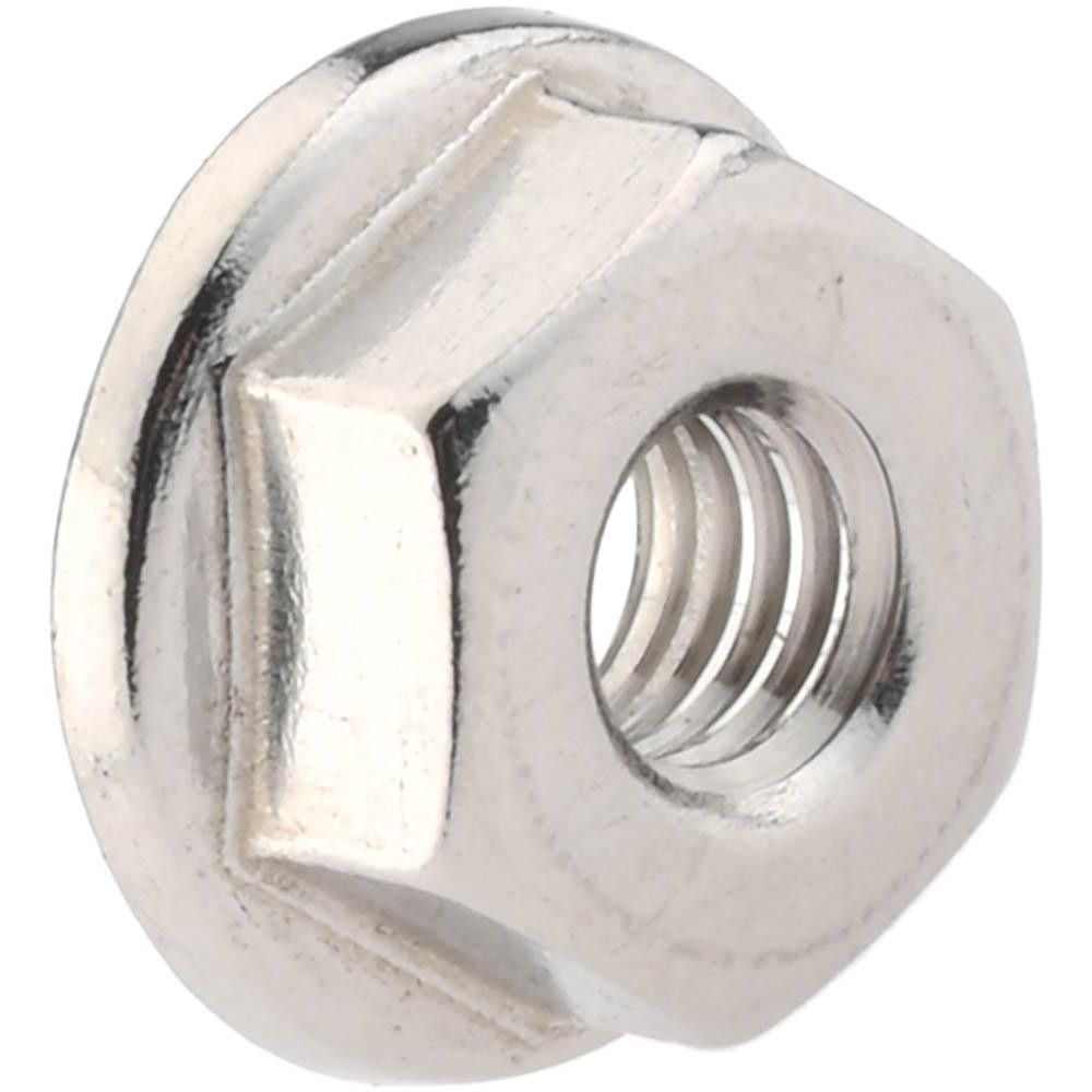 #10-32, 1/2" Flange Diam, Serrated Flange Nut