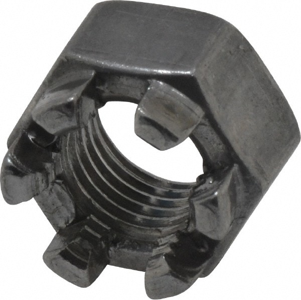 Value Collection FCSN038FP Hex Lock Nut: 3/8-24, Grade 5 Steel, Uncoated Image