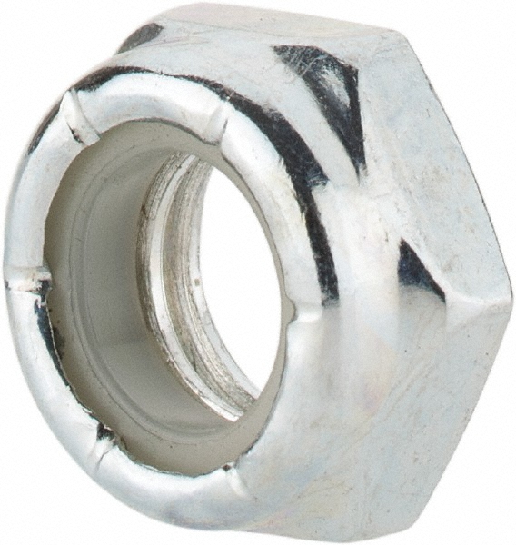 TheBoltBarn 3/8-16 Nylon Insert Lock Nuts – Zinc Grade 2 Hex Jam Nuts (Pick Qty)