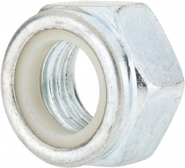 Value Collection 812100PS Hex Lock Nut: Insert, Nylon Insert, Grade 8 Steel, Zinc-Plated Image