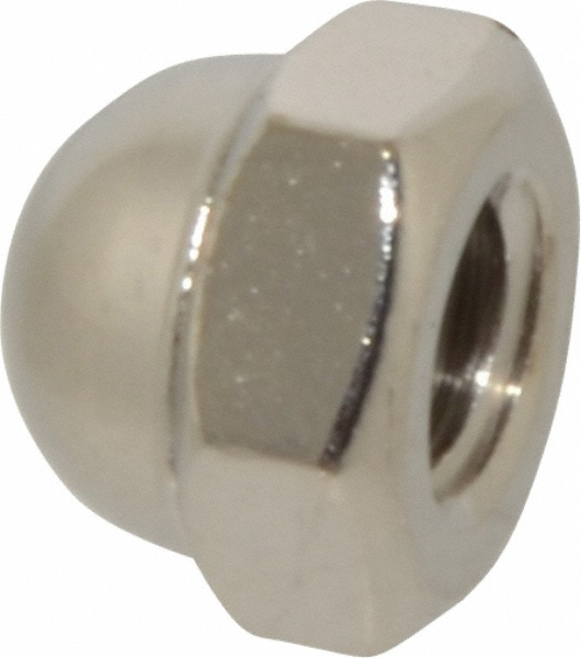 Value Collection ACNN025CK 1/4-20" UNC, 7/16" Width Across Flats, Nickel Plated, Steel Acorn Nut Image