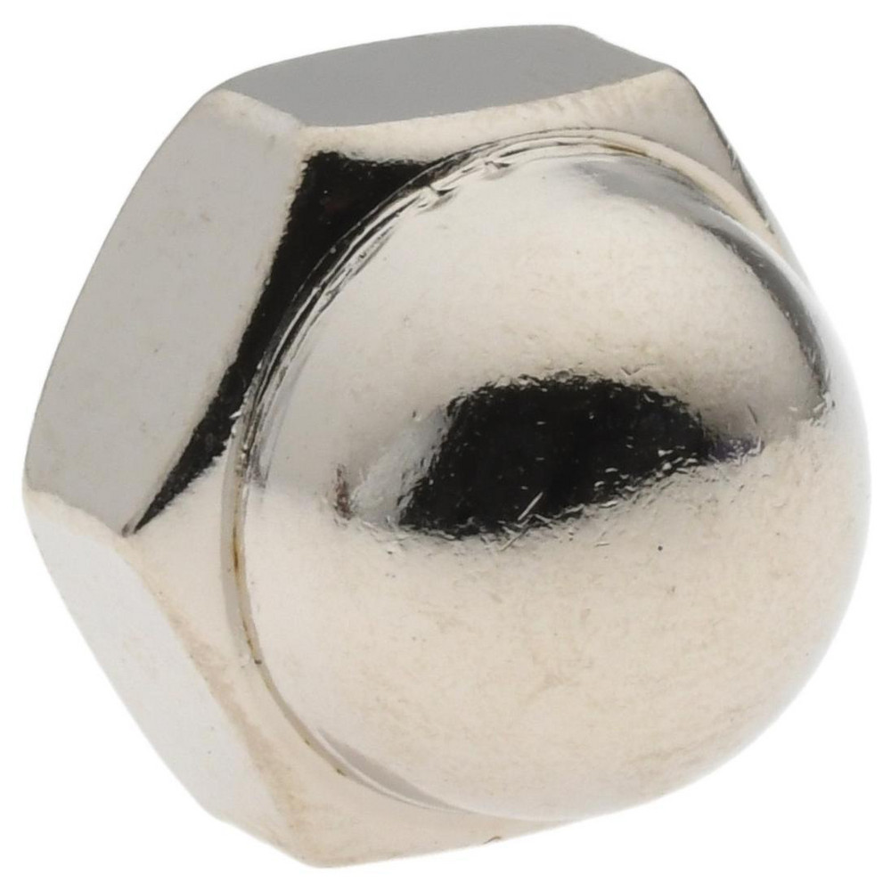 3/8-16" UNC, 5/8" Width Across Flats, Nickel Plated, Steel Acorn Nut