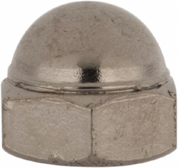 Value Collection ACNN025FK 1/4-28" UNF, 7/16" Width Across Flats, Nickel Plated, Steel Acorn Nut Image