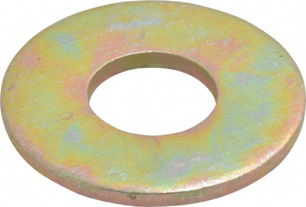 Value Collection AHFW050OY 1/2" Screw USS Flat Washer: Steel, Zinc Yellow Dichromate Finish Image