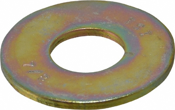 Value Collection AHFW088OY 7/8" Screw USS Flat Washer: Steel, Zinc Yellow Dichromate Finish Image