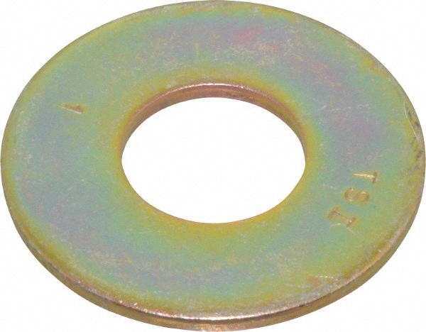 Value Collection AHFW100OY 1" Screw USS Flat Washer: Steel, Zinc Yellow Dichromate Finish Image