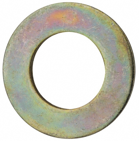 Value Collection 11/8" Screw SAE Flat Washer Steel, Zinc Yellow