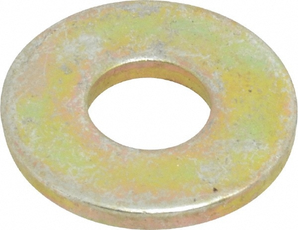 Value Collection UMD2025OY-PK100 1/4" Screw Extra Thick Flat Washer: Steel, Zinc Yellow Dichromate Finish Image