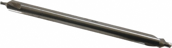 Combo Drill & Countersink: #3, 1/4" Body Dia, 118°, High Speed Steel