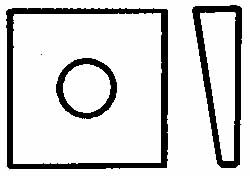 1-1/8" Bolt, Iron Beveled Square Washer