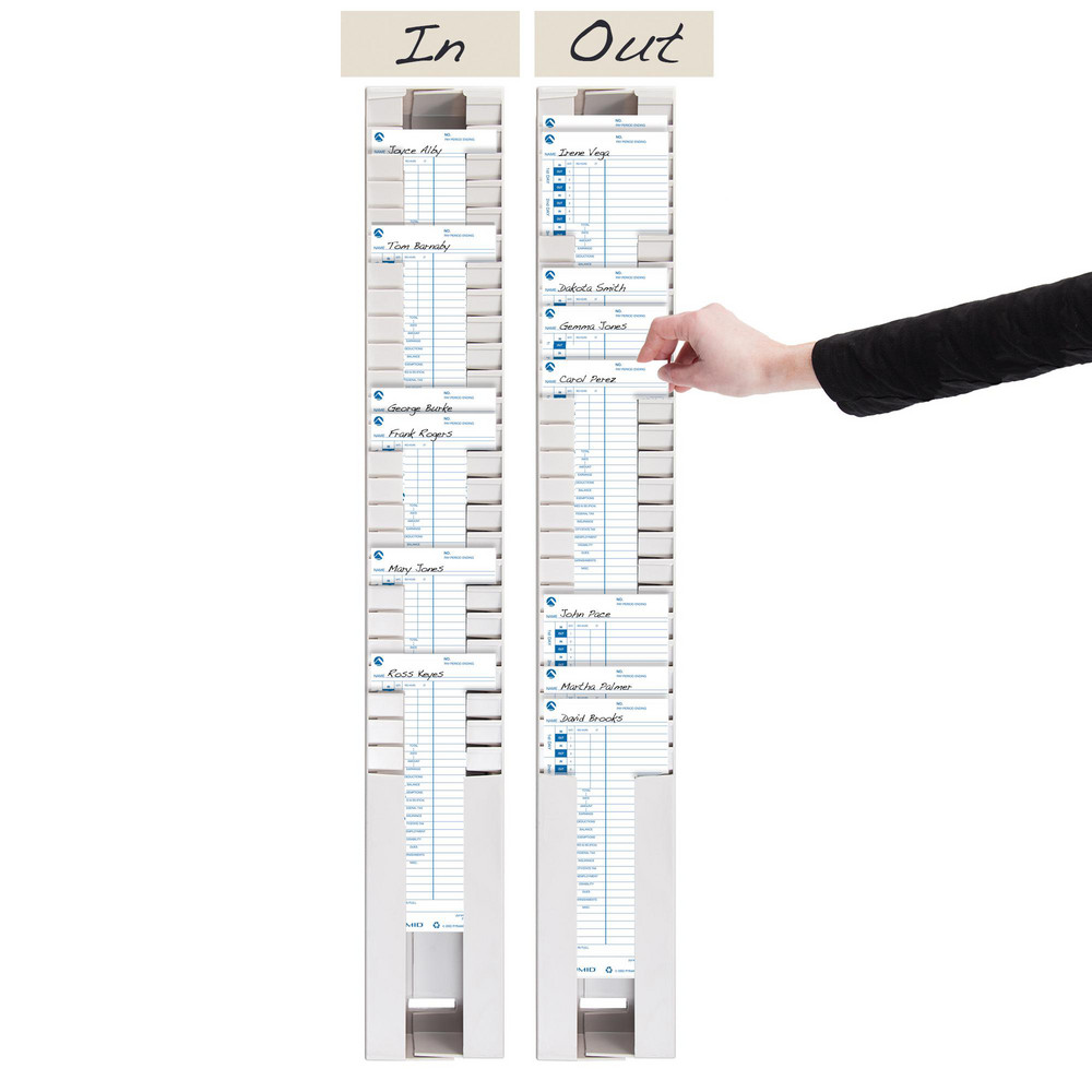 Time Card Records Rack Pyramid - Adjustable Time Card Rack: 25 Pockets | MSC Direct