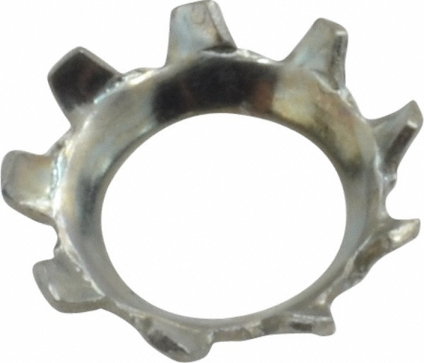 1/4" Screw, 0.267" ID, Steel External Tooth Lock Washer