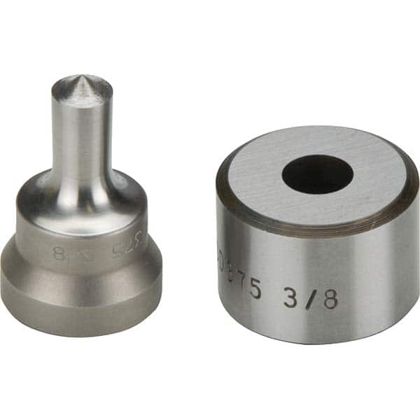 Enerpac SPD375 Hydraulic Punch Press Dies & Punches; Type: Round Punch ; Diameter (mm): 9.50 ; Diameter (Inch): 5/16 ; Diameter (Decimal Inch): 0.3800 