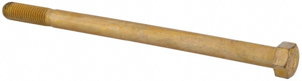 Hex Head Cap Screw: 5/8-11 x 10", Grade L9 Steel, Zinc Yellow Dichromate Finish