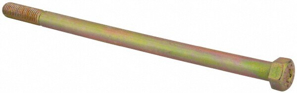Hex Head Cap Screw: 5/8-11 x 12", Grade L9 Steel, Zinc Yellow Dichromate Finish