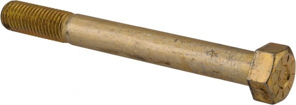 Hex Head Cap Screw: 3/4-10 x 7", Grade L9 Steel, Zinc Yellow Dichromate Finish