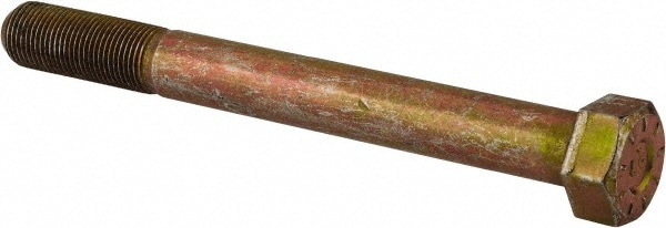 Hex Head Cap Screw: 5/8-18 x 6", Grade L9 Steel, Zinc Yellow Dichromate Finish