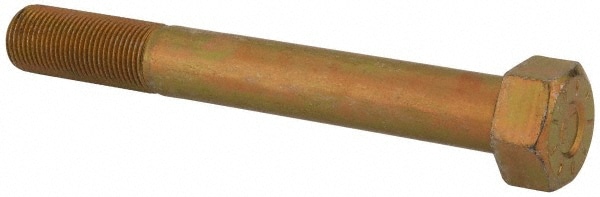 Hex Head Cap Screw: 3/4-16 x 6", Grade L9 Steel, Zinc Yellow Dichromate Finish
