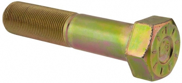 Hex Head Cap Screw: 1-1/4 - 12 x 6", Grade L9 Steel, Zinc Yellow Dichromate Finish